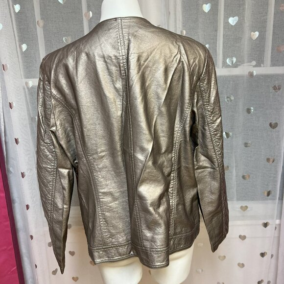 #138 Chico's Shiny Dress Jacket Size 3 (16) - Picture 3 of 6